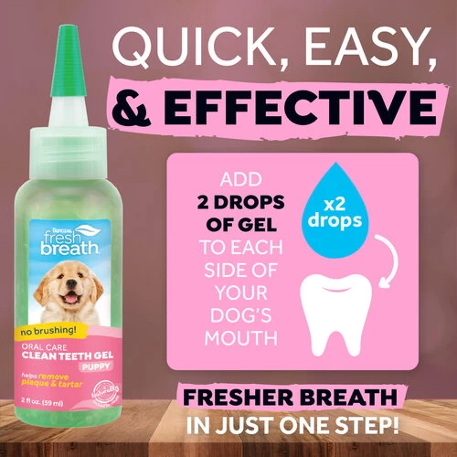 TropiClean - Fresh Breath Puppy Clean Teeth Gel 2 TropiClean - Fresh Breath Puppy Clean Teeth Gel - Image 2